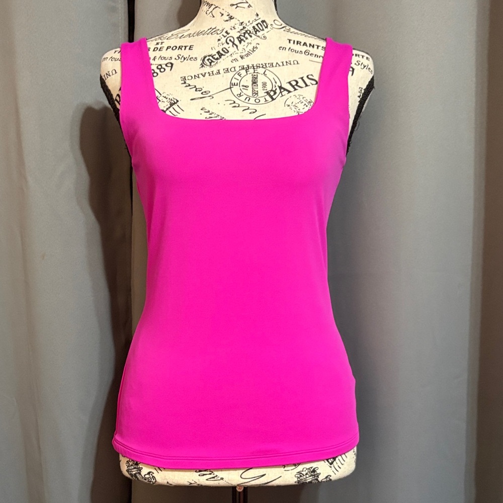 Express Women's Square Neck Tank Top - Hot Pink